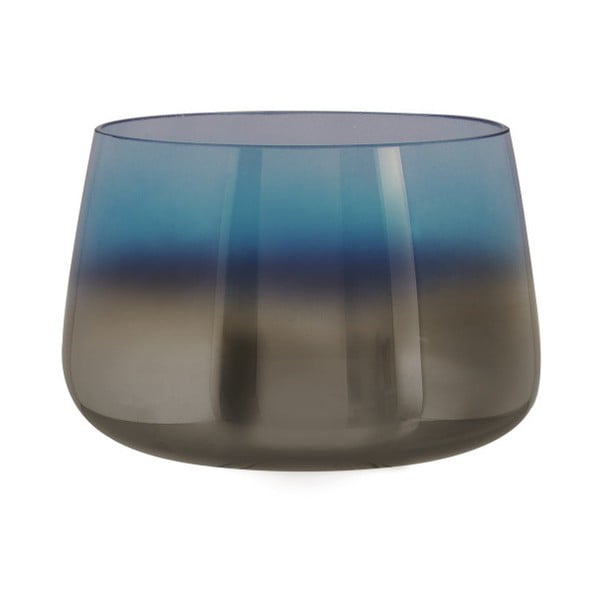 Modrá sklenená váza PT LIVING Oiled, výška 10 cm