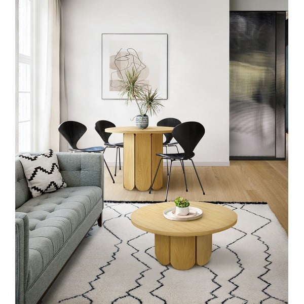 Jedálenský stôl v dubovom dekore Woodman Soft, ø 98 cm-image-2