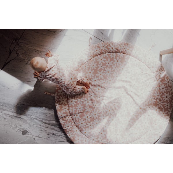 Ružová detská hracia podložka Blash Daisies – Malomi Kids-image-3
