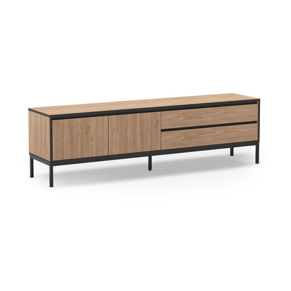TV stolík v dekore duba v prírodnej farbe 180x55 cm Lorenza – Marckeric-image-2