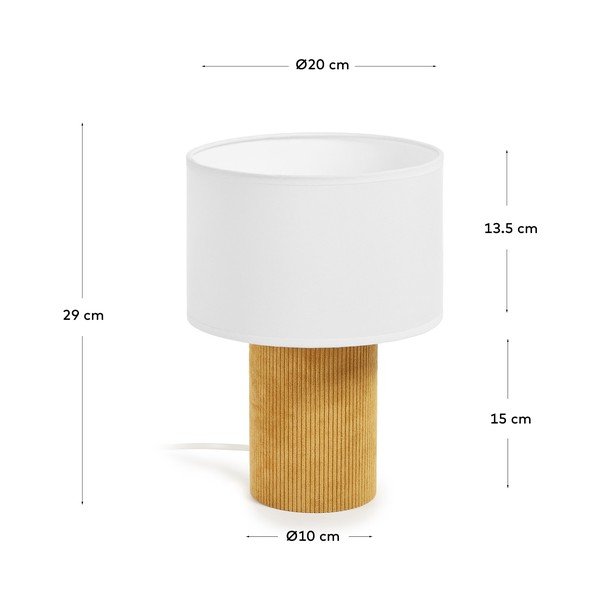 Detská lampička v horčicovej farbe/biela Bianella – Kave Home-image-4