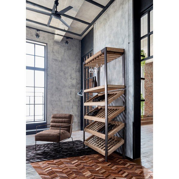 Hnedé kreslo z imitácie kože Brianna – Bizzotto-image-4