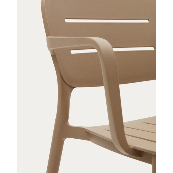 Béžová plastová záhradná stolička Morella – Kave Home-image-3