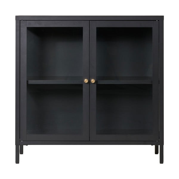 Čierna kovová vitrína 80x80 cm Dalby – House Nordic