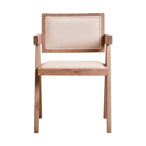 Čalúnená jedálenská stolička v prírodnej farbe Cebu – Premier Housewares-image-2