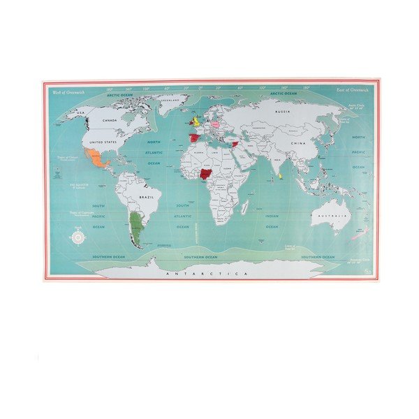 Stieracia mapa 87x52 cm World Map – Rex London