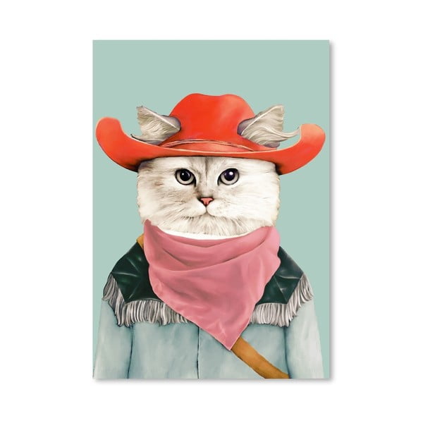 Plagát Rodeo Cat, 30x42 cm