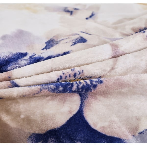 Biele mikroplyšové obliečky na jednolôžko 140x200 cm Blossom – My House-image-2