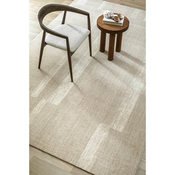 Sivobéžový vlnený koberec 133x190 cm Agnus Brush Lines – Agnella-image-2