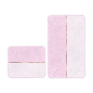Ružové kúpeľňové predložky v súprave 2 ks 100x60 cm - Minimalist Home World