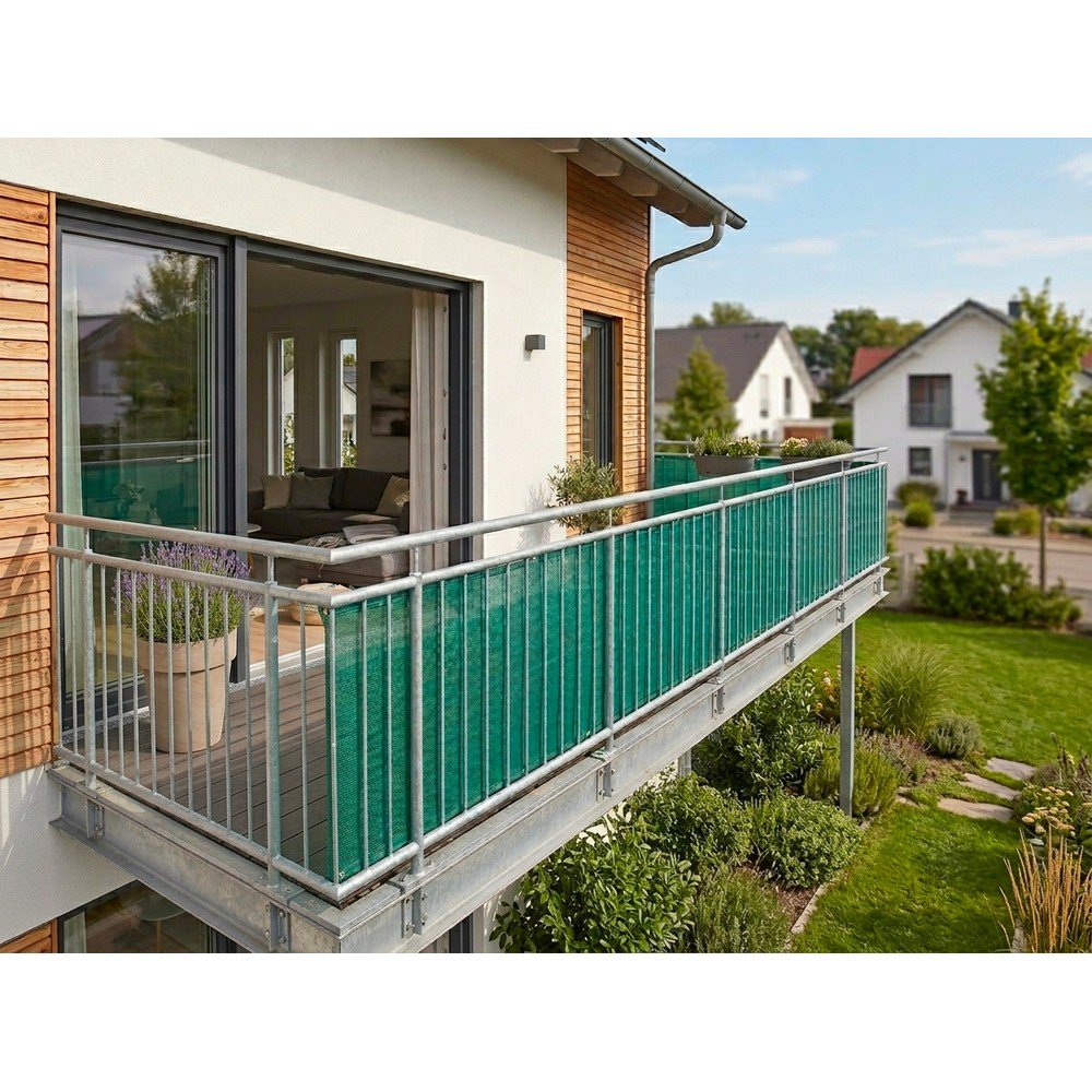 E-shop Zelená plastová balkónová zástena 500x90 cm – Garden Pleasure