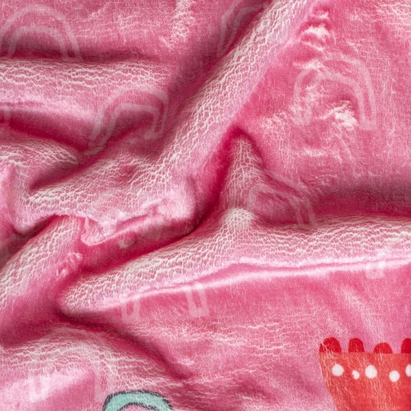 Ružová detská deka z mikrovlákna 140x110 cm Hola - Moshi Moshi-image-1