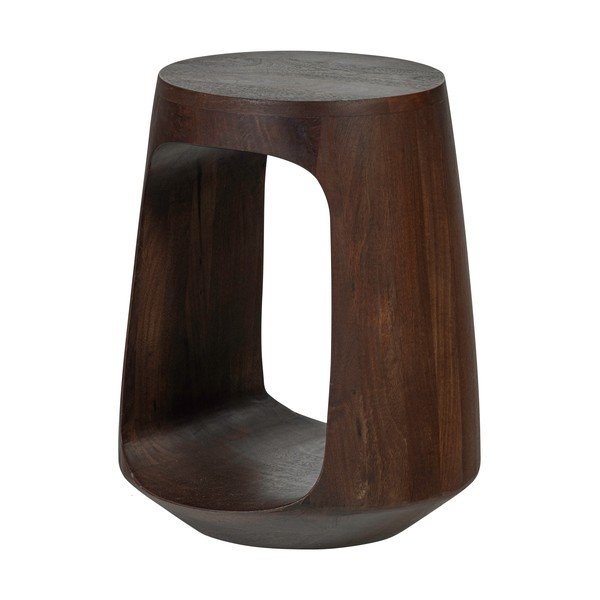 Okrúhly odkladací stolík z mangového dreva ø 33 cm Bayo – WOOOD-image-2