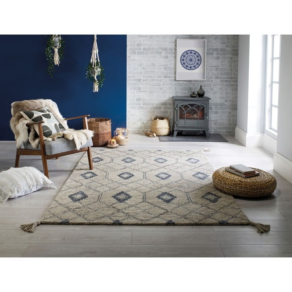Sivý vlnený koberec Flair Rugs Diego, 160 x 230 cm-image-4