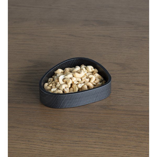 Čierny dekoratívny drevený úložný box 14x12,5x3 cm Curve S – LIND DNA-image-2