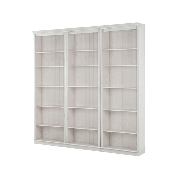 Biela knižnica z borovicového dreva 222x223 cm Anita – Støraa-image-2