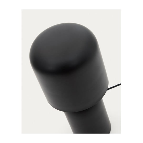 Čierna stolová lampa s kovovým tienidlom (výška 28 cm) Monze – Kave Home-image-3