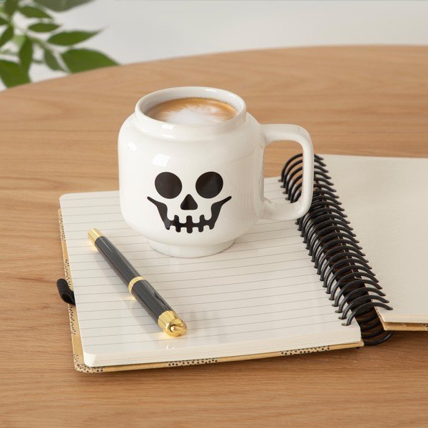 Biely keramický detský hrnček na latte 255 ml Skeleton – LEGO®-image-1