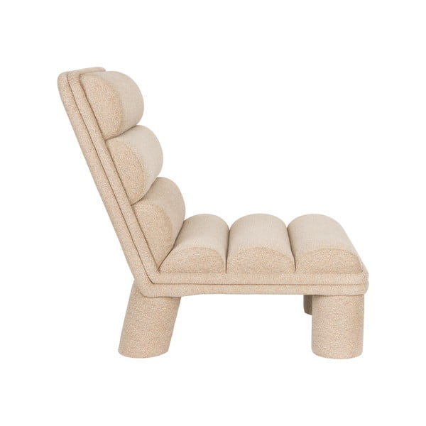 Béžové kreslo z textílie buklé Fern – Dutchbone-image-3