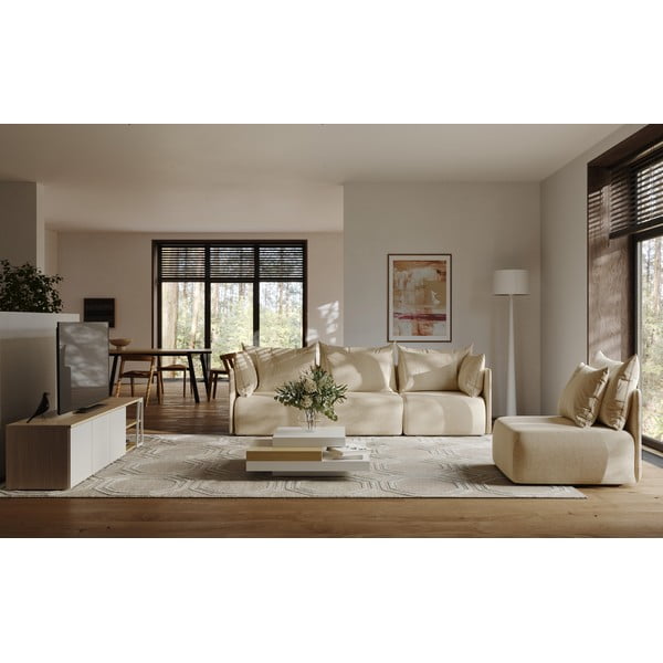 Krémový modul pohovky (pravý roh) Dune - TemaHome-image-1