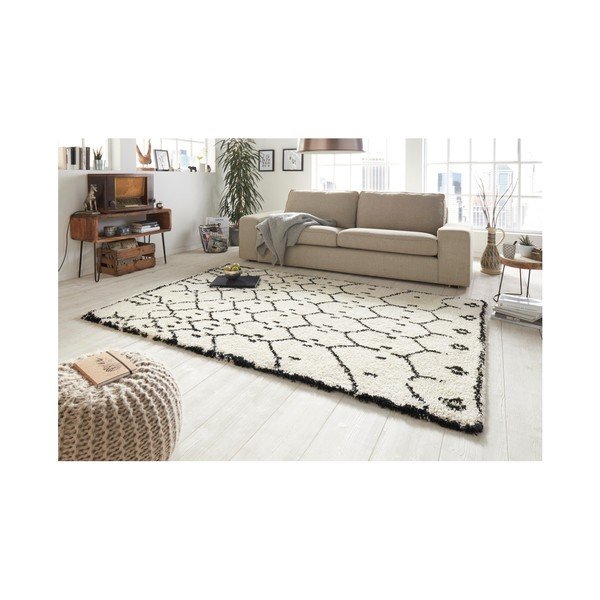 Bielo-čierny koberec Mint Rugs Allure Ronno White, 200 x 290 cm-image-3