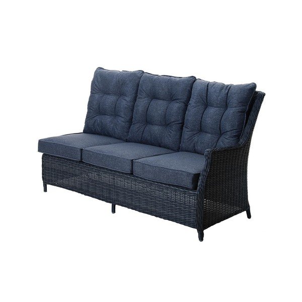 Sivý záhradný lounge set z umelého ratanu pre 9 Houston - Rojaplast-image-4