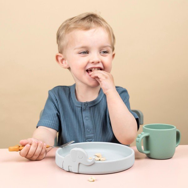 3-dielna detská jedálenská súprava Done by Deer Peekaboo Dinner-image-1