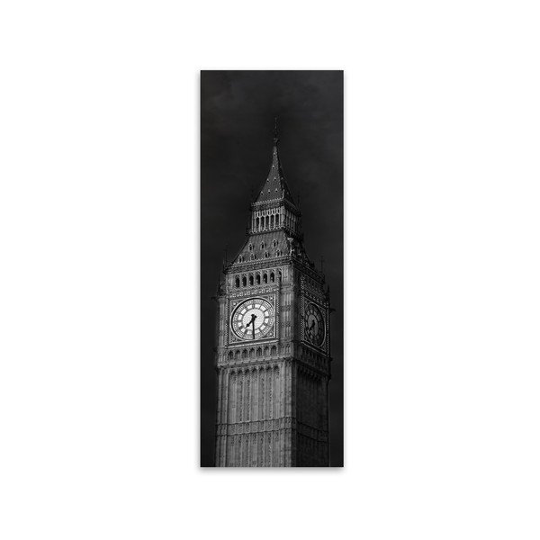 Obraz Styler Canvas Silver Big Ben, 45 × 140 cm