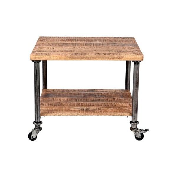 Odkladací stolík s doskou z mangového dreva LABEL51 Flex, šírka 60 cm