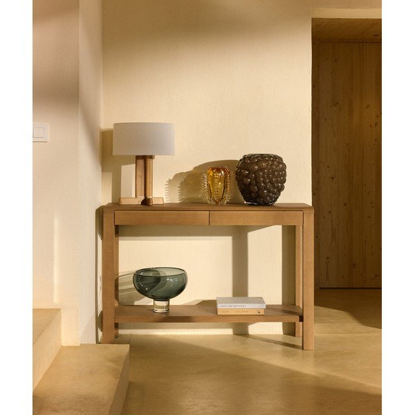Hnedá sklenená váza (výška  30 cm) Mure – Kave Home-image-1