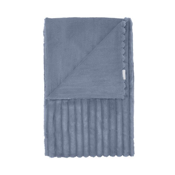 Modrá deka z mikroplyšu 130x170 cm Cosy Ribbed – Catherine Lansfield