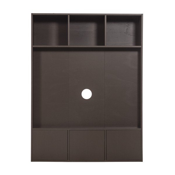 Tmavohnedá TV zostava z borovicového dreva 160x215x40 cm Meggy – WOOOD-image-2