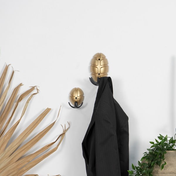 Čierny/v zlatej farbe nástenný plastový háčik Bug – Spinder Design-image-3