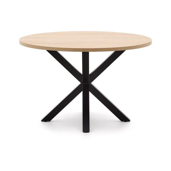 Okrúhly jedálenský stôl v čierno-prírodnej farbe ø 120 cm Argo – Kave Home