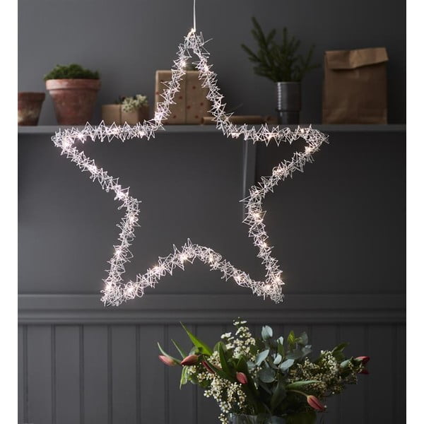 Vianočná závesná svetelná dekorácia Markslöjd Tangle Star, výška 60 cm