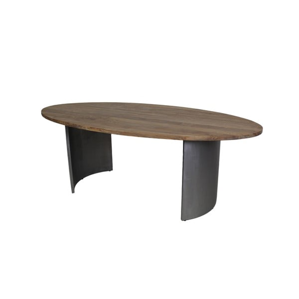 Jedálenský stôl z teakového dreva HSM Collection Oval, 110 x 220 cm