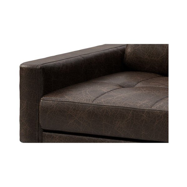 Tmavohnedá kožená pohovka MESONICA Musso Tufted, 210 cm-image-4