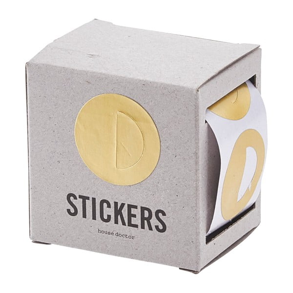 60 zlatých samolepiek v rolke House Doctor Stickers