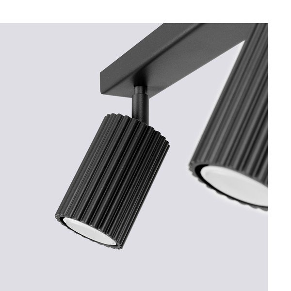 Čierne bodové svietidlo 6,5x30 cm Gleam – Sollux-image-1