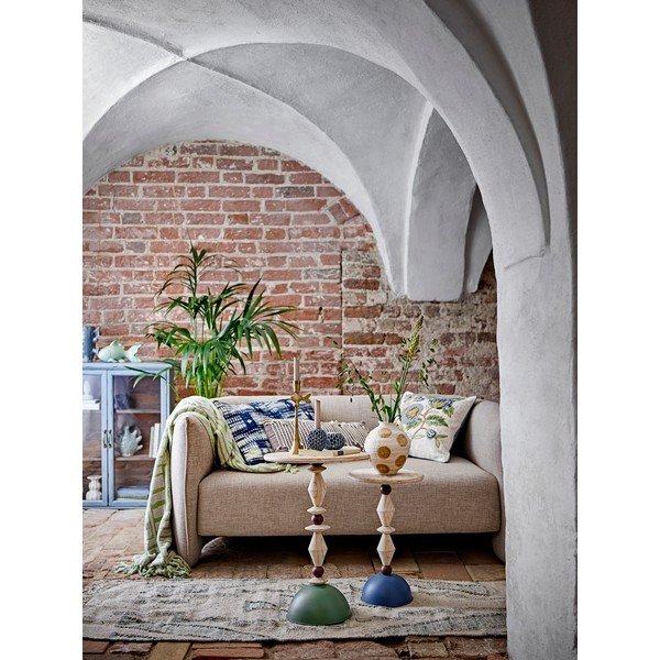 Zelená deka s prímesou bavlny 130x155 cm Velva – Bloomingville-image-3