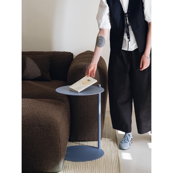 Oceľový okrúhly odkladací stolík 41x40 cm Ande – noo.ma-image-3