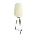 Biela stojacia lampa s textilným tienidlom (výška  133 cm) Bibury – Light & Living