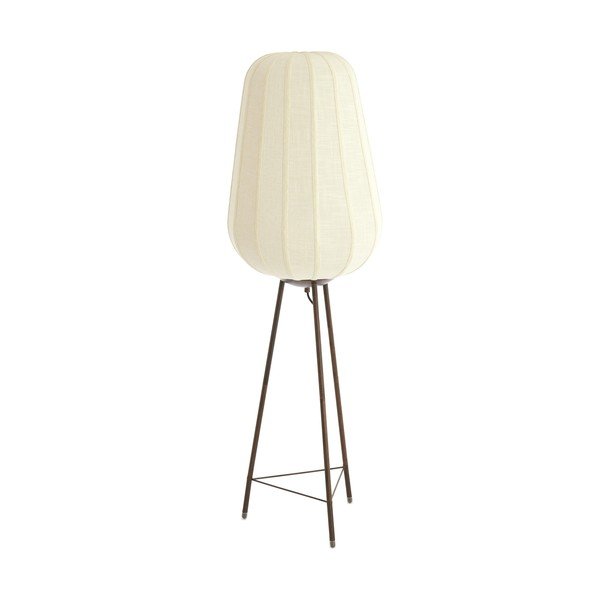Biela stojacia lampa s textilným tienidlom (výška  133 cm) Bibury – Light & Living