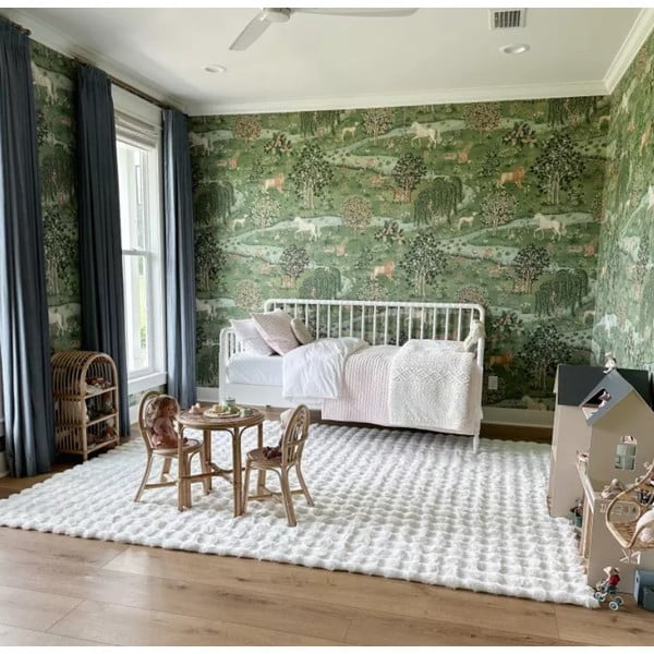 Biely prateľný koberec 150x230 cm Bubble White – Mila Home-image-1