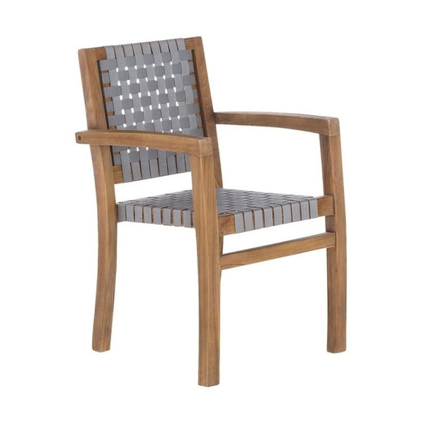 Sivá záhradná stolička z recyklovaného teakového dreva SOB Garden