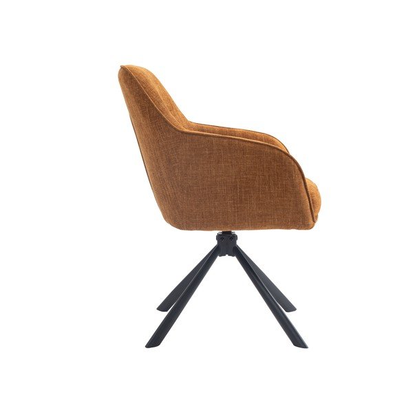 Oranžové čalúnené jedálenské kreslá v súprave 2 ks Avola – Unique Furniture-image-3