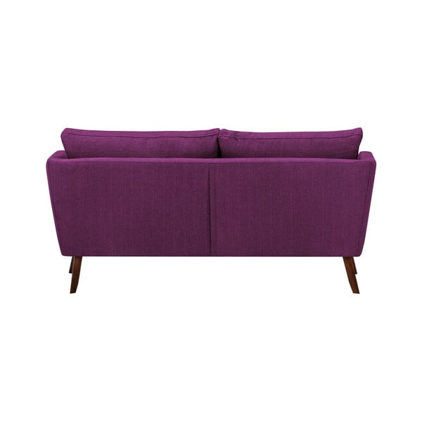 Fialová trojmiestna pohovka Mazzini Sofas Elena, s leňoškou na ľavom rohu-image-3