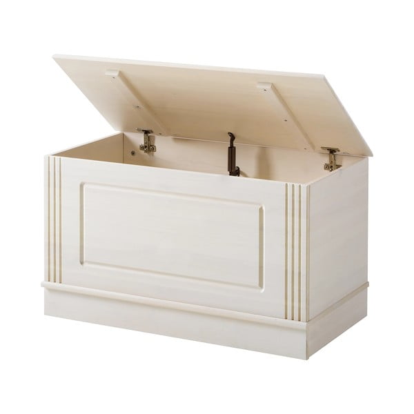 Biela truhlica z borovicového dreva 80x45 cm Anita – Støraa-image-3