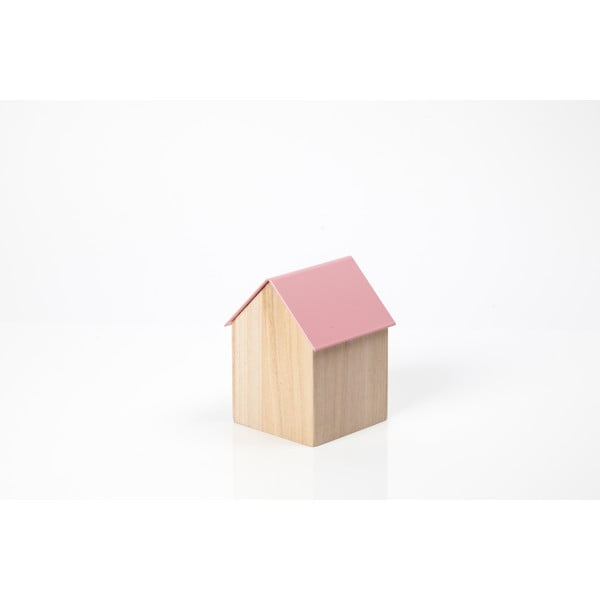 Ružový úložný box House Small