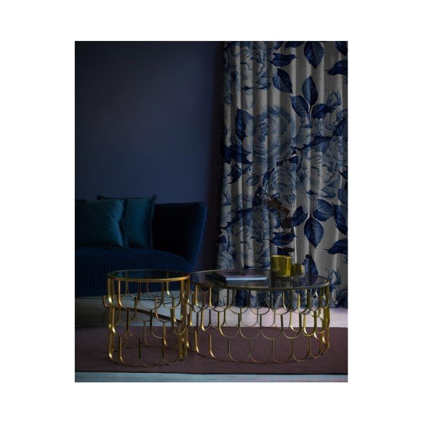 Záves zo zamatu Velvet Atelier Flowers, 140 x 260 cm-image-1